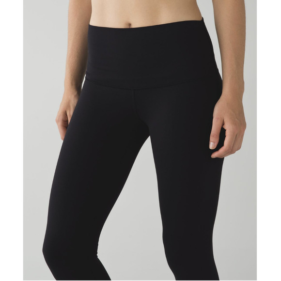lululemon athletica Pants - Lululemon Black Wunder Under (Roll Down) Leggings
